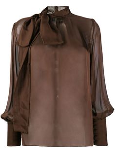 Federica Tosi полупрозрачная блузка с завязками