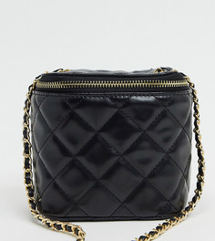 Эксклюзивная черная стеганая сумка через плечо с цепочкой Glamorous-Черный цвет