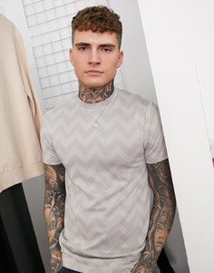 Светло-бежевая футболка Topman-Neutral