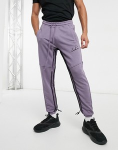 Фиолетовые джоггеры из плотной ткани со сборками Couture Club-Фиолетовый