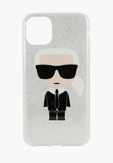 Чехол для iPhone Karl Lagerfeld 11 Pro Max, TPU collection Karl Iconik Hard Glitter Silver