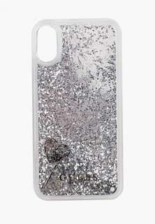 Чехол для iPhone Guess X / XS, Glitter Hard Silver