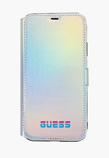 Чехол для iPhone Guess 11, Iridescent Booktype PU Silver