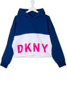 Dkny Kids топ в стиле колор-блок с капюшоном