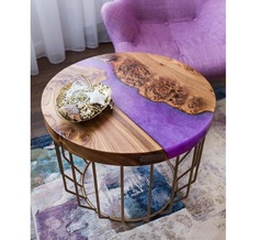 Журнальный столик (kovka object) фиолетовый 65.0x55.0x65.0 см.