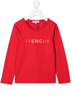 Givenchy Kids футболка с длинными рукавами и логотипом