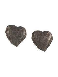 Yves Saint Laurent Pre-Owned фактурные серьги в форме сердца