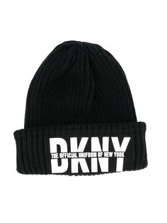 Dkny Kids шапка бини в рубчик с логотипом