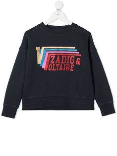 Zadig & Voltaire Kids толстовка с логотипом