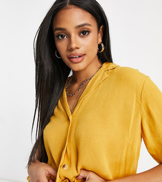 Укороченная рубашка горчичного цвета от комплекта Iisla & Bird Exclusive-Желтый
