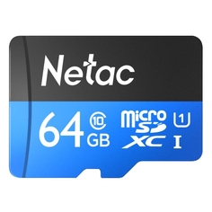 Карта памяти MicroSD Netac 64GB P500 Standard (NT02P500STN-064G-S) 64GB P500 Standard (NT02P500STN-064G-S)
