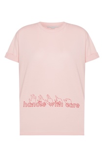 Розовая футболка с рисунком Stella Mc Cartney