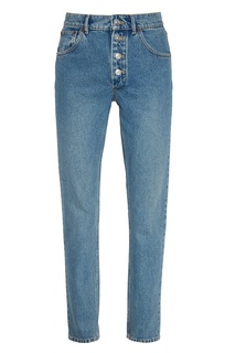 Голубые вареные джинсы Balenciaga