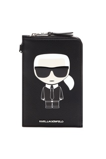 Черный чехол для телефона с отделкой Karl Lagerfeld