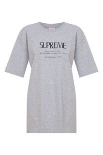 Серая футболка Supreme T-Shirt Domini