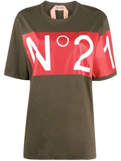 Nº21 футболка с короткими рукавами и логотипом