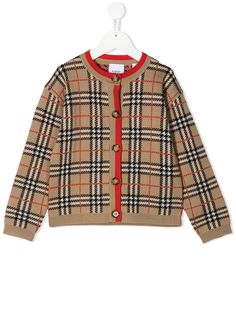 Burberry Kids кардиган в клетку