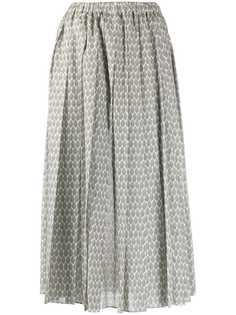 Sara Lanzi расклешенная юбка с абстрактным принтом