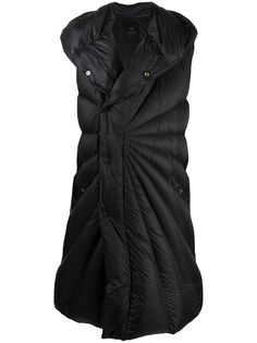 Moncler + Rick Owens длинный жилет Porterville из коллаборации с Rick Owens