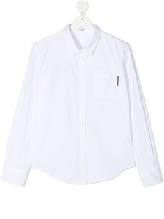 Brunello Cucinelli Kids рубашка с длинными рукавами и накладными карманами