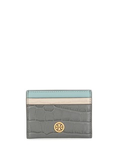 Tory Burch картхолдер Robinson в стиле колор-блок с тиснением