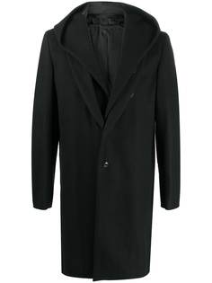 Attachment однобортное пальто с капюшоном