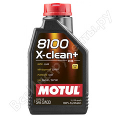Синтетическое масло 8100 x-clean+ sae 5w30 1л motul 106376