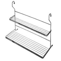 Рейлинг полка для специй двойная Vetta 481-168, 35х14.5х32 см