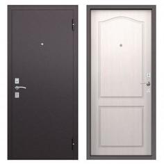 Дверь металлическая Стеф, 860 мм, правая, цвет лиственница белая Torex