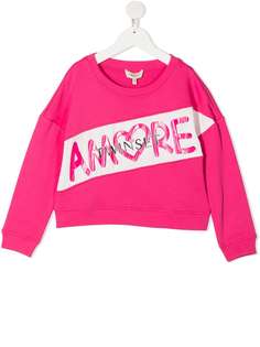 TWINSET Kids толстовка Amore с круглым вырезом