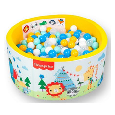 Сухой бассейн Hotenok Fisher Price Учим цвета с друзьями на отдыхе с шарами шар.:200шт желтый (SBH09