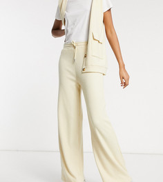 Широкие брюки в рубчик из переработанного полиэстера от комплекта Damson Madder-Белый