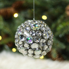 Шар новогодний Shishi ny Jewel серебро 12 см