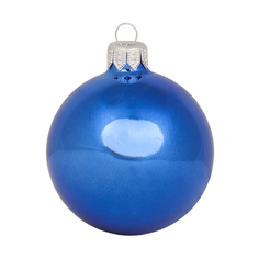 Шар новогодний Morozco синий глянцевый 5,5 см