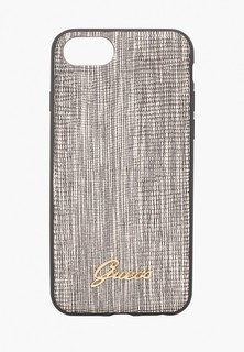 Чехол для iPhone Guess 7 / 8 / SE 2020, Animal Lizard with metal logo PU Gold