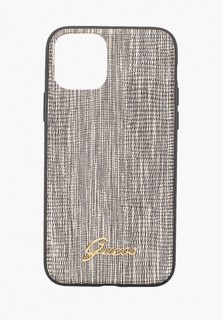 Чехол для iPhone Guess 11 Pro, Animal Lizard with metal logo PU Gold