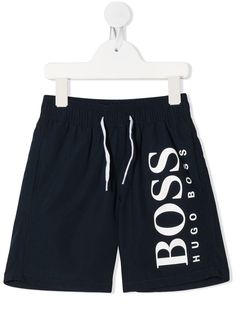 BOSS Kidswear плавки-шорты с кулиской и логотипом