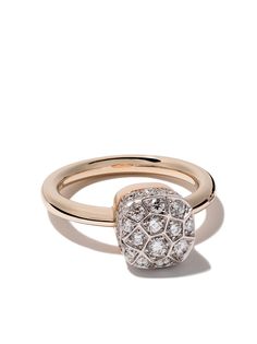 Pomellato кольцо Nudo Solitaire из розового золота с бриллиантами