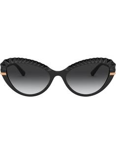 Dolce & Gabbana Eyewear солнцезащитные очки в фактурной оправе кошачий глаз