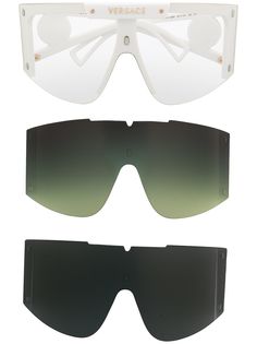 Versace Eyewear солнцезащитные очки со сменными линзами и декором Medusa
