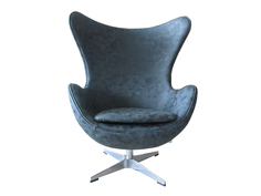 Кресло egg chair (bradexhome) черный 76x110x76 см.