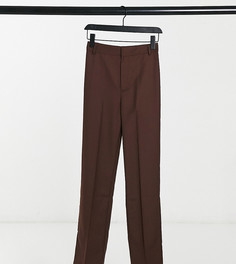 Прямые брюки шоколадного цвета COLLUSION Unisex-Коричневый