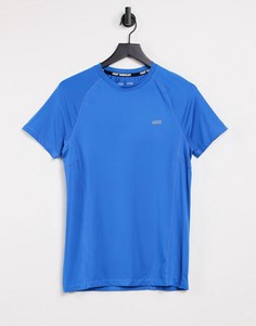 Синяя спортивная облегающая футболка из быстросохнущей ткани ASOS 4505-Голубой
