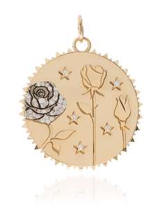 Foundrae подвеска Rose of the World из желтого золота с бриллиантами