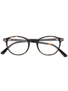 TOM FORD Eyewear очки в круглой оправе черепаховой расцветки