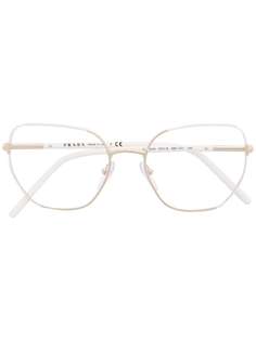 Prada Eyewear очки в оправе кошачий глаз с прозрачными линзами