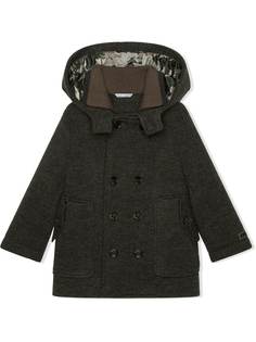 Dolce & Gabbana Kids двубортное пальто с капюшоном