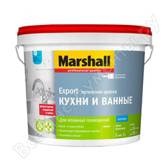 Влагостойкая интерьерная краска для кухни и ванной MARSHALL