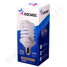 Компактная энергосберегающая лампа космос spc 35w e27 2700k lksmspc35we2727