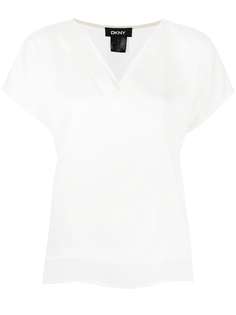 DKNY многослойная блузка с V-образным вырезом